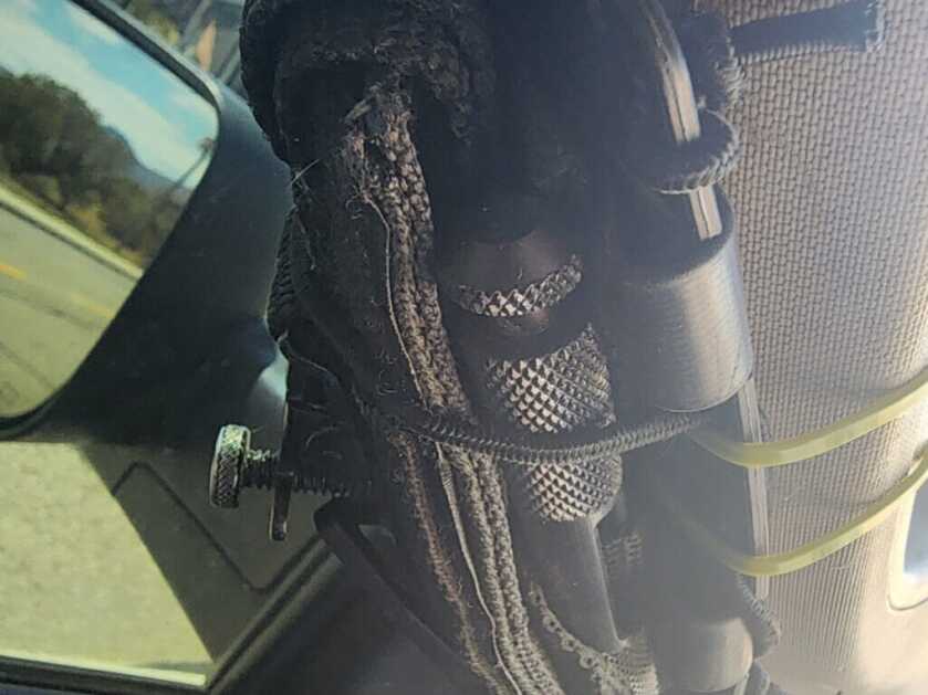 tourniquet mounted to truck