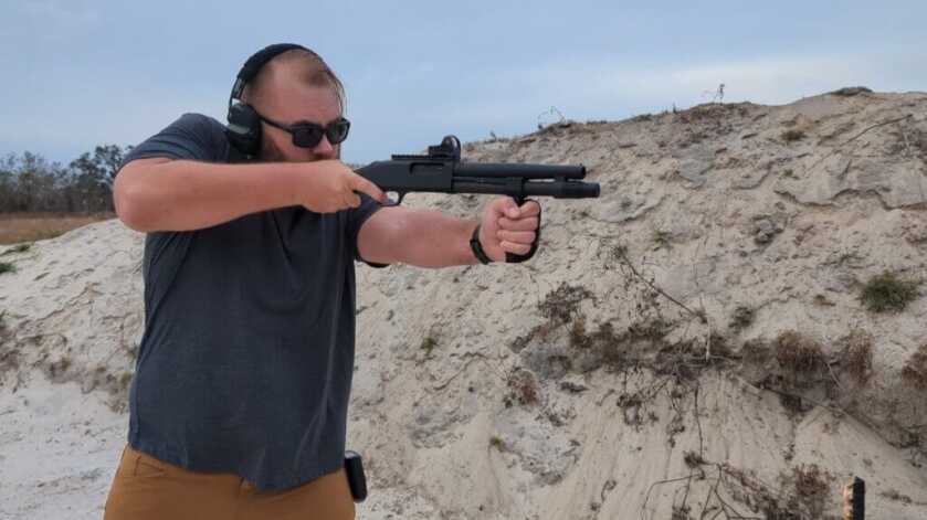 Shooting shotgun