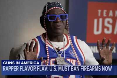 Flavor Flav, the rapper, wants the US to ban guns.