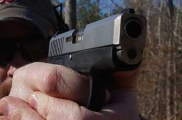 Kahr CT380--The Perfect Pocket Pistol? The beveled slide cuts down weight and helps guide the gun into a holster.