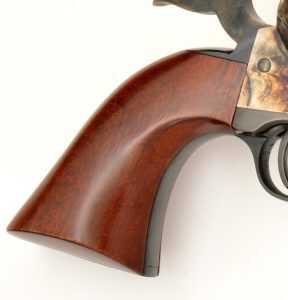 Cowboy Time Machine: Uberti Replaces SAA Transfer Bar w/Glock Style Floating Pin - Cattleman II Review The Cattleman II comes with attractive Walnut grips. The author tested the version with the steel grip frame.