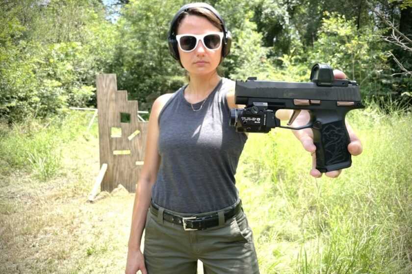 Created for Women: 9mm SIG Sauer P365-XL Comp ROSE Review Easy to use controls painted with a matte ROSE gold