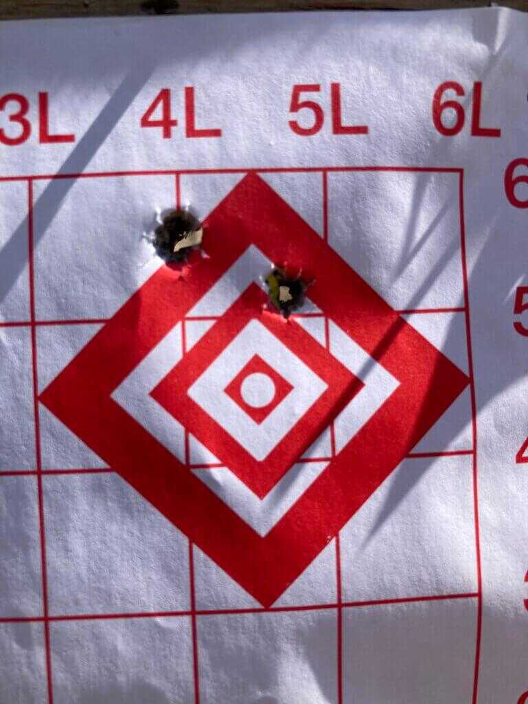 paper target with group from federal premium 175 grain eldx