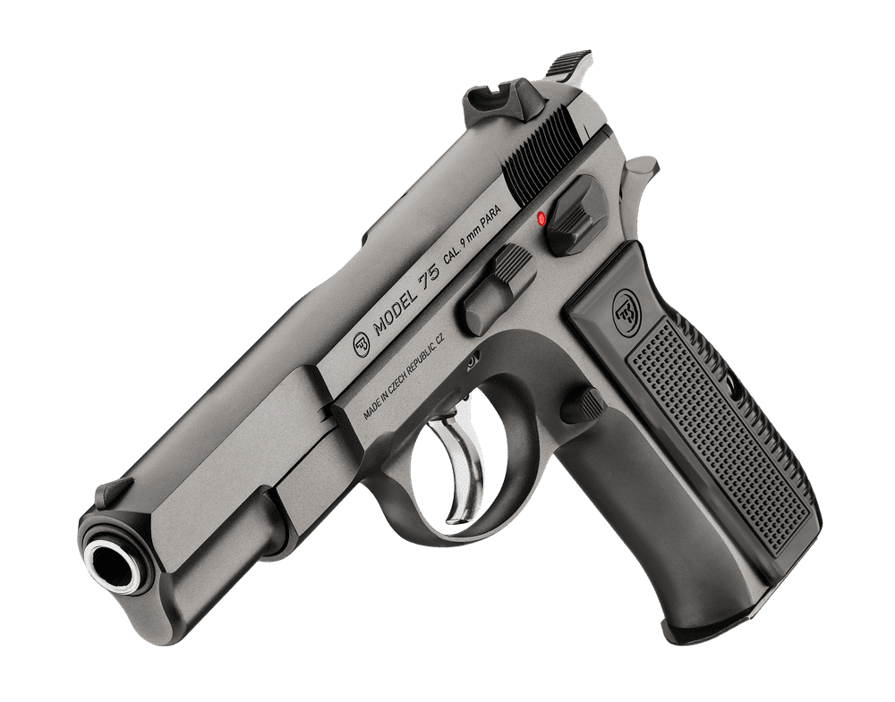 Studio photo of the gun facing forward and to the left.