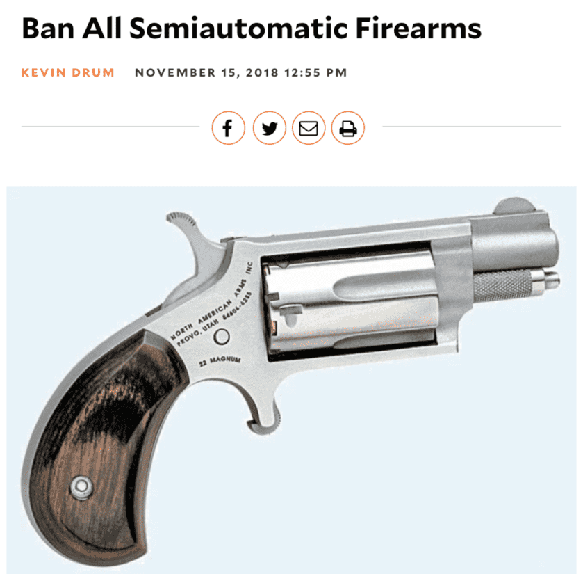 Mother Jones: Ban All Semiautomatic Firearms