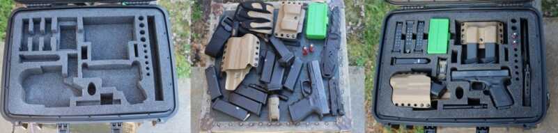 Completely Customizable Gun Cases from MyCaseBuilder.com—Gear Review This is exactly why I needed a good case and a solid option for organizing it. I wanted to carry all of this with me, but not on me. This is how the foam arrives from MyCaseBuilder.com. You can supply the case yourself, or MCB will sell you a case, too. In the end, the gun and gear is now organized, easy to access, protected and visually clean. The process is easy and the results are perfect.