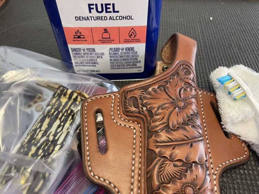 a leather holster