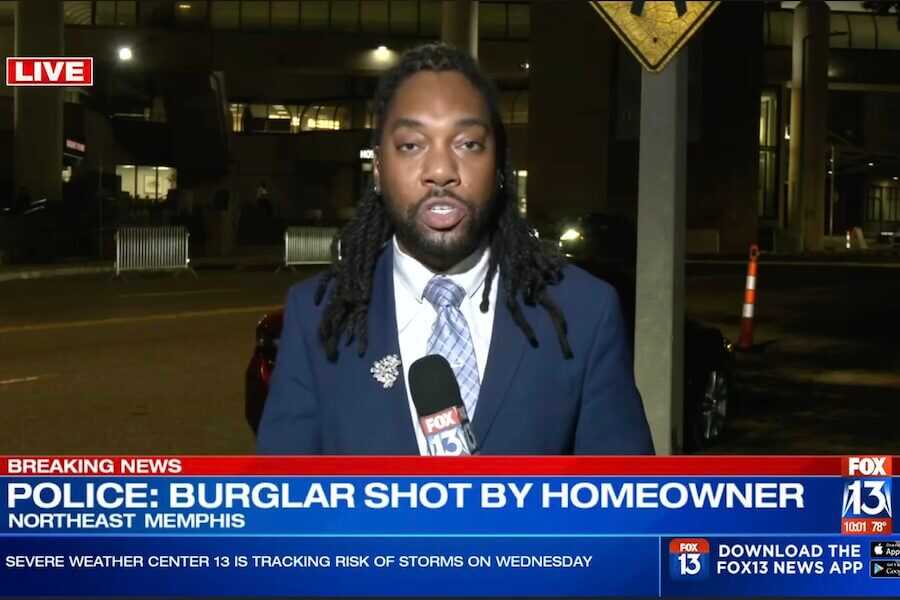 Fox 13 Memphis reporter Rob Sneed reports live after a homeowner shot an alleged burglar during an apartment break-in.