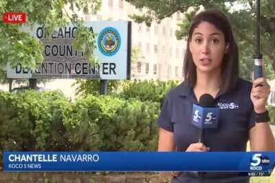 The news reporter discusses the details of the case.