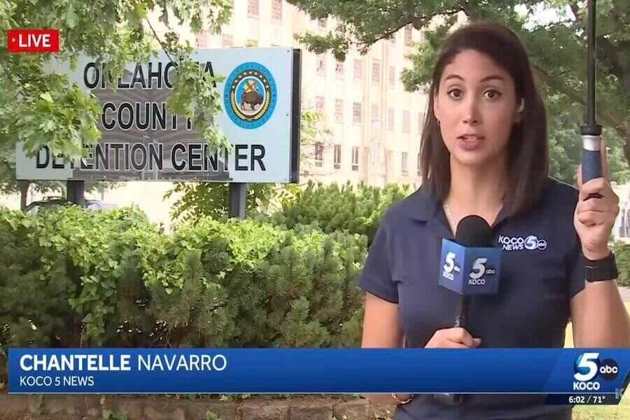 The news reporter discusses the details of the case.