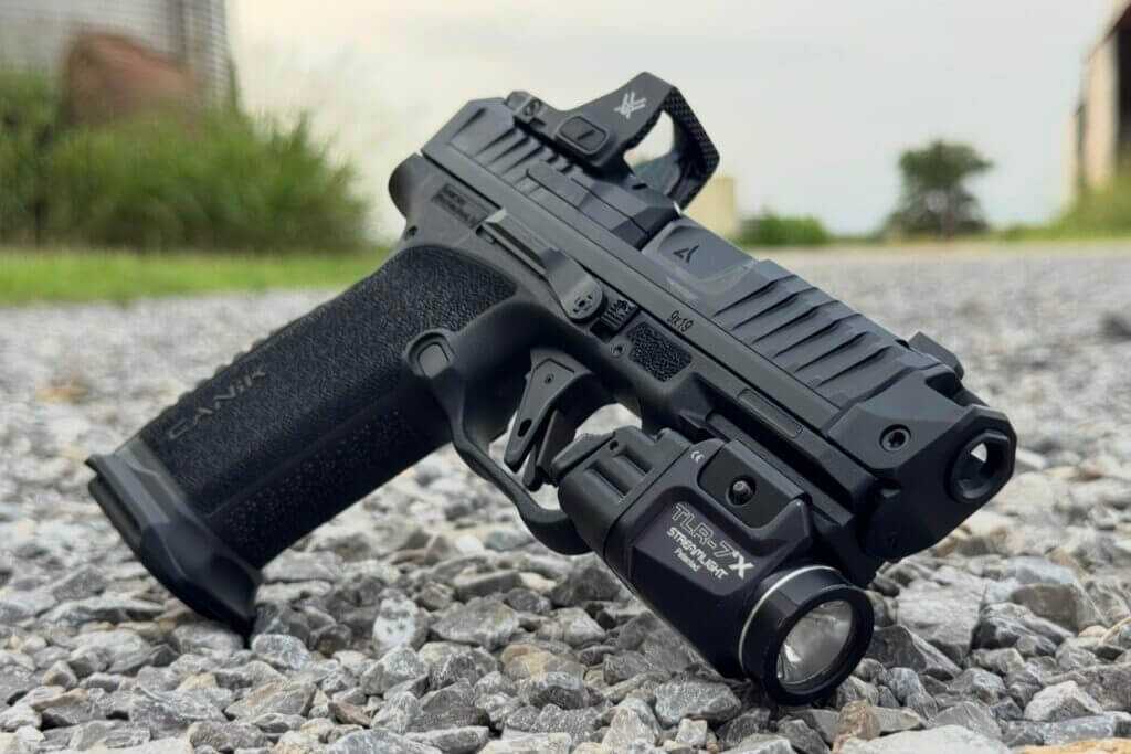 CANiK PRIME RADIAN micro-compact 9mm pistol with Radian recoil-control upgrades
