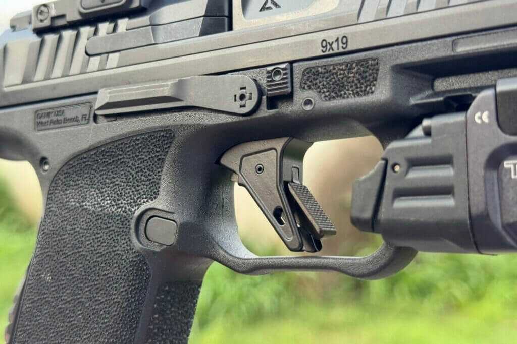 CANiK PRIME RADIAN flat-face aluminum trigger with clean carry pistol controls