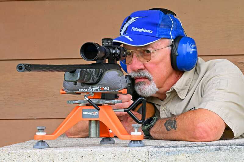 Mike Dickerson testing 25 Wby RPM ammo in a Weatherby Model 307 Range XP 2.0 rifle