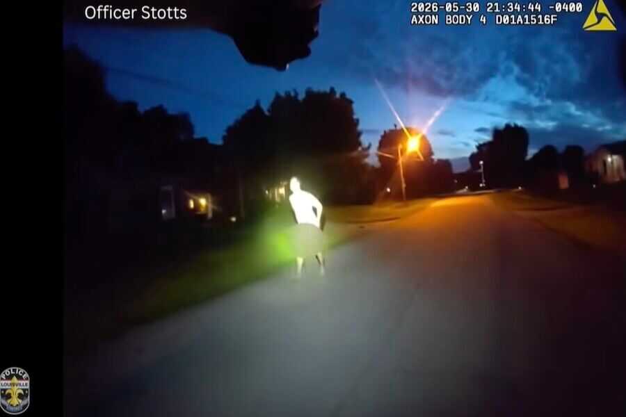 Bodycam footage from the shooting of the naked suspect.
