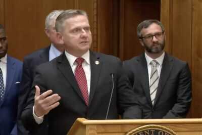 Rep. Michael Cloud speaks during a congressional oversight hearing as lawmakers question the ATF about its use of warrantless cell phone location tracking.