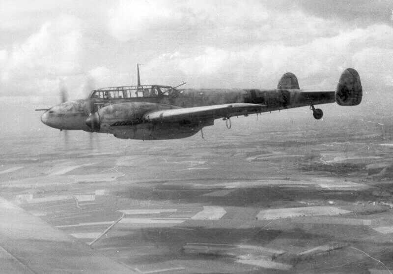 German Messerschmitt Bf 110 night fighter like the aircraft that attacked James Ward's Wellington