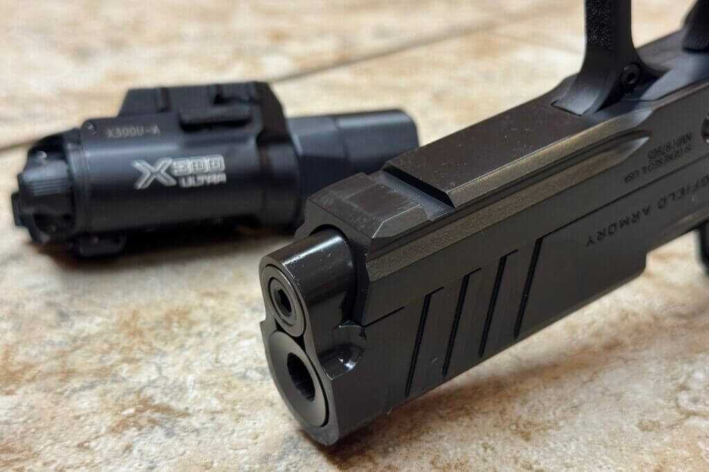 Steel accessory rail on the Springfield Prodigy COA double-stack 1911 frame