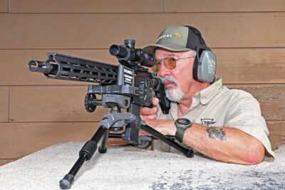 Author with Ruger Harrier AR-15.