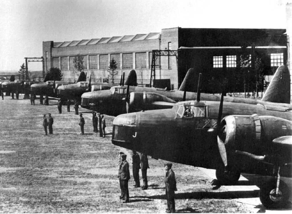 New Zealand Vickers Wellington bombers in England before James Ward joined RAF No. 75 Squadron