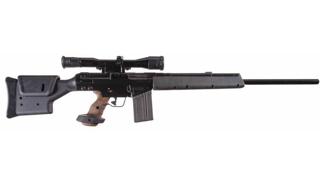 HK PSG1 precision sniper rifle derived from the G3 platform
