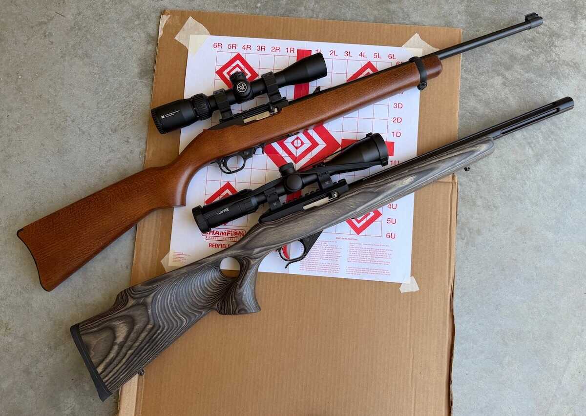 Factory Ruger 10/22 Carbine compared with a scoped custom 10/22 build