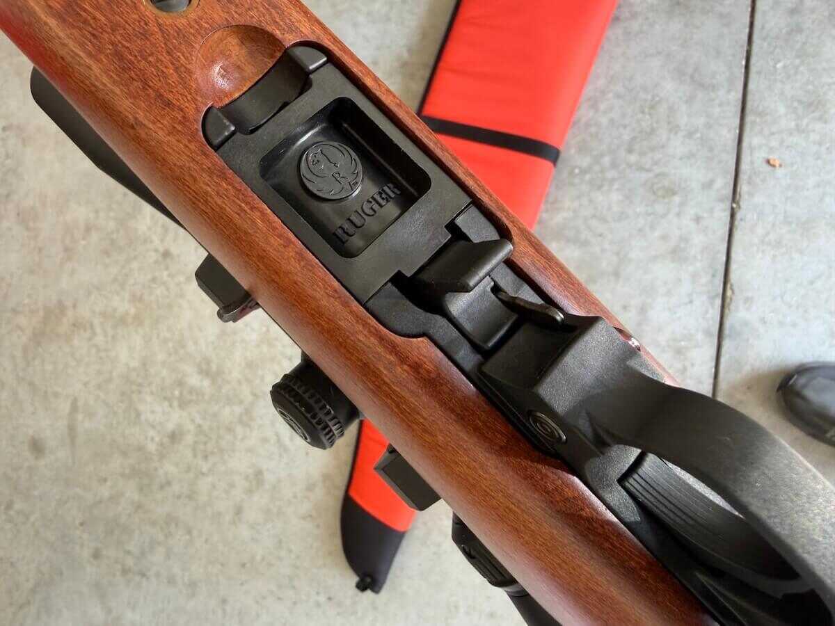 Ruger 10/22 magwell with flush-fit 10-round rotary magazine