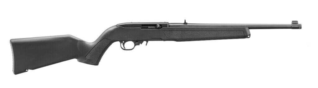 Ruger 10/22 Standard rifle with modern polymer stock and M-LOK slots