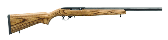 Discontinued Ruger 10/22 Target with red-brown laminated stock and heavy 20-inch barrel