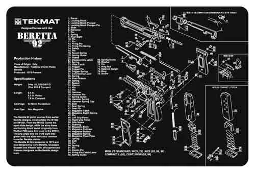 TekMat BERETTA 92 GUN MAT