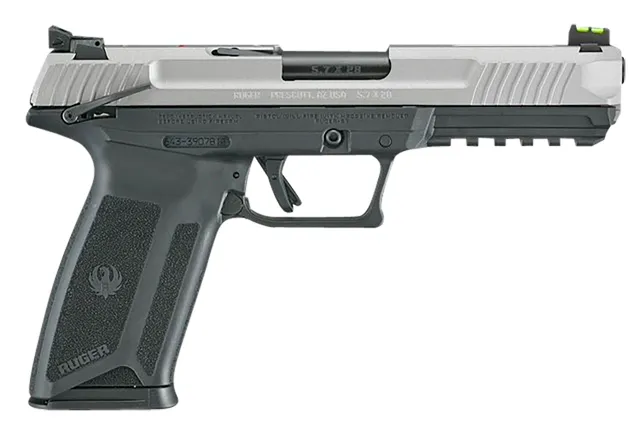 Ruger 57 5.7x28mm 4.94in 20+1 Silver Sli...