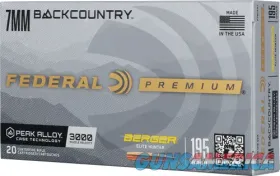 BACKCOUNTRY 7mm 195gr Berger Elite  20/B...