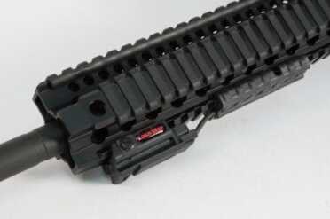 Blackout is the new Black—Daniel Defense DDM4v5 Review The LaserMax UNI-MAX mounted on the bottom rail is low profile and does not interfere with shooting from a rest.