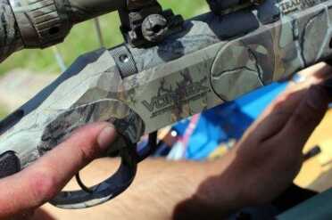 Nothing Traditional about Traditions' Vortek .50 With the trigger that breaks at 2 pounds, it is even more important to keep that finger off the trigger until you are ready to fire.