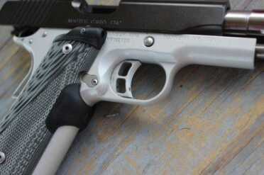 Kimber Master Carry Pro The laser activation rides just below the trigger guard.
