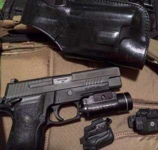 Sig Sauer's Single Action Sensation: The P226 Elite SAO I tried three different rail-mounted lights with the Sig and Galco HALO. All fit just fine.