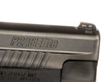 Sig Sauer's Single Action Sensation: The P226 Elite SAO Front and rear sights all come with tritium inserts.