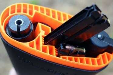 The Surprising Survival Rifle: Henry's AR-7--Review The magazines have channels stamped in that guide them into the gun, and into the stock.
