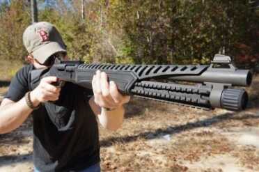 Benelli M4 Raven Stock from ATI The ATI stocks have lots of angles and serrations.