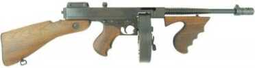 The .45 ACP really smokes from the longer barrel of the Thompson.