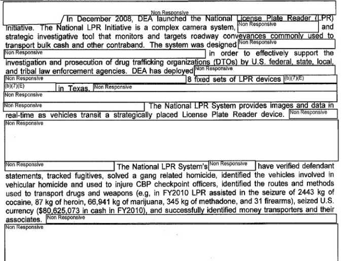 DEA, ATF Planned to Track Gun Show Attendees Page 5 of the DOJ letter to the ACLU. (Photo ACLU)