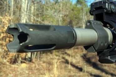 The muzzle device.