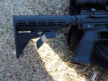 A Carbine in a Backpack--TNW Survival Rifle Review The adjustable stock.