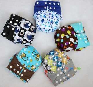 If you have a child of diaper age in your party, those cloth diapers can be purchased with or without these diaper covers that are adjustable from infant to toddler. Bought separately they are about $4 each, shipped from China where they are used by most people. 