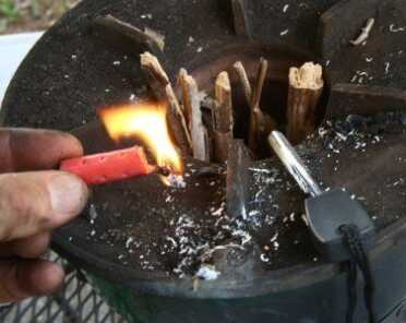 Prepping 101: Starting Fires with Sparks and the Sun Then they light right up and burn long.