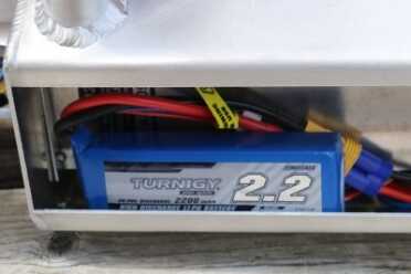 The XM42 Flamethrower-What Freedom Looks Like Inside, the battery and wires are easily accessible.