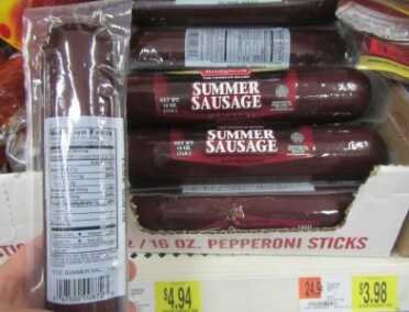 Prepping 101: Survival Food by the Numbers - It's About Calories Silly! This summer sausage is 1,520 calories for $4.94. That equals 308 calories per dollar, for solid beef.