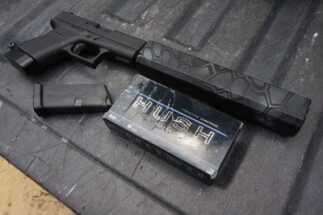 Suppressing the GLOCK 43--XCaliber Firearms Freedom Munitions makes great ammo, and their remanufactured line is a great deal for those who practice.