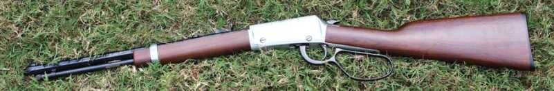Henry Frontier Carbine Evil Roy Edition The balance of stock to barrel on a rimfire lever action can feel off, but you won't notice it with the gun to your shoulder.