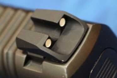 Best Factory Single Stack 9mm Ever? Honor Guard (NEW GUN) The rear sight is protected by the sight's inset design.