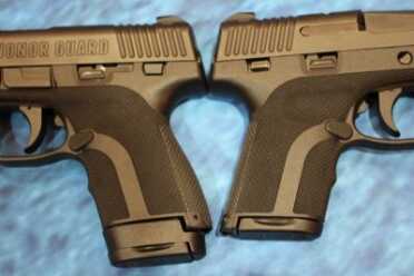 Best Factory Single Stack 9mm Ever? Honor Guard (NEW GUN) The slim strap and the curved strap.